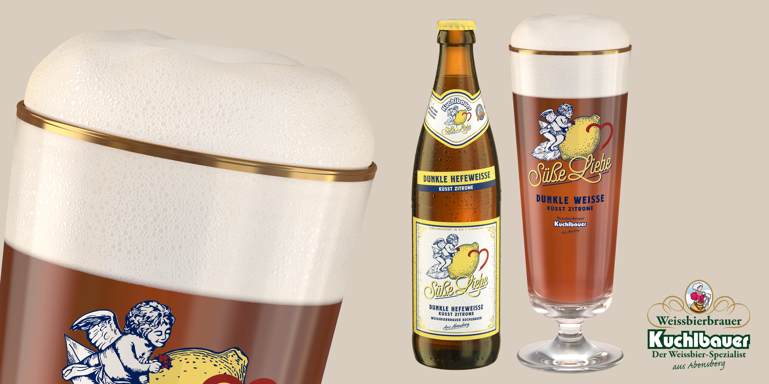 Bier-Rendering Hefeweissbier Dunkel