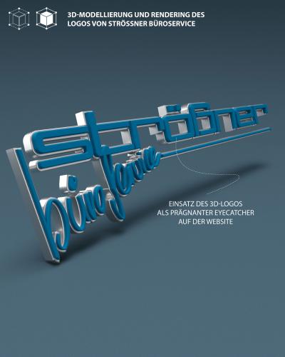 3D-Modellierung und Rendering Logo