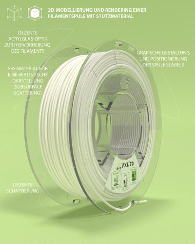3D-Rendering einer Filamentspule