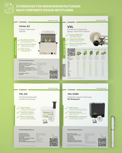 Flyerdesign für Messeveranstaltungen nach Corporate-Design-Richtlinien