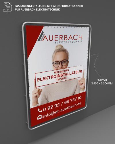 Fassadengestaltung mit Großformatbanner