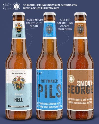 3D-Modellierung und Visualisierung von Bierflaschen