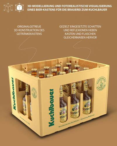 Fotorealistische Visualisierung Bier-Kasten