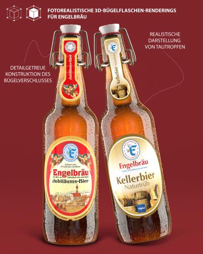 3D-Bügelflaschen-Renderings