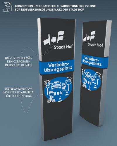 Konzeption und grafische Ausarbeitung Pylone